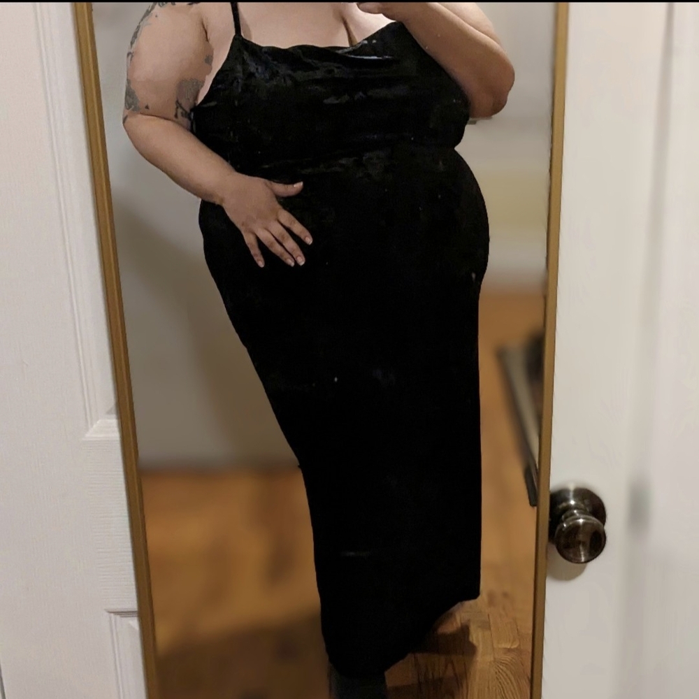 Black Velvet Maxi Dress